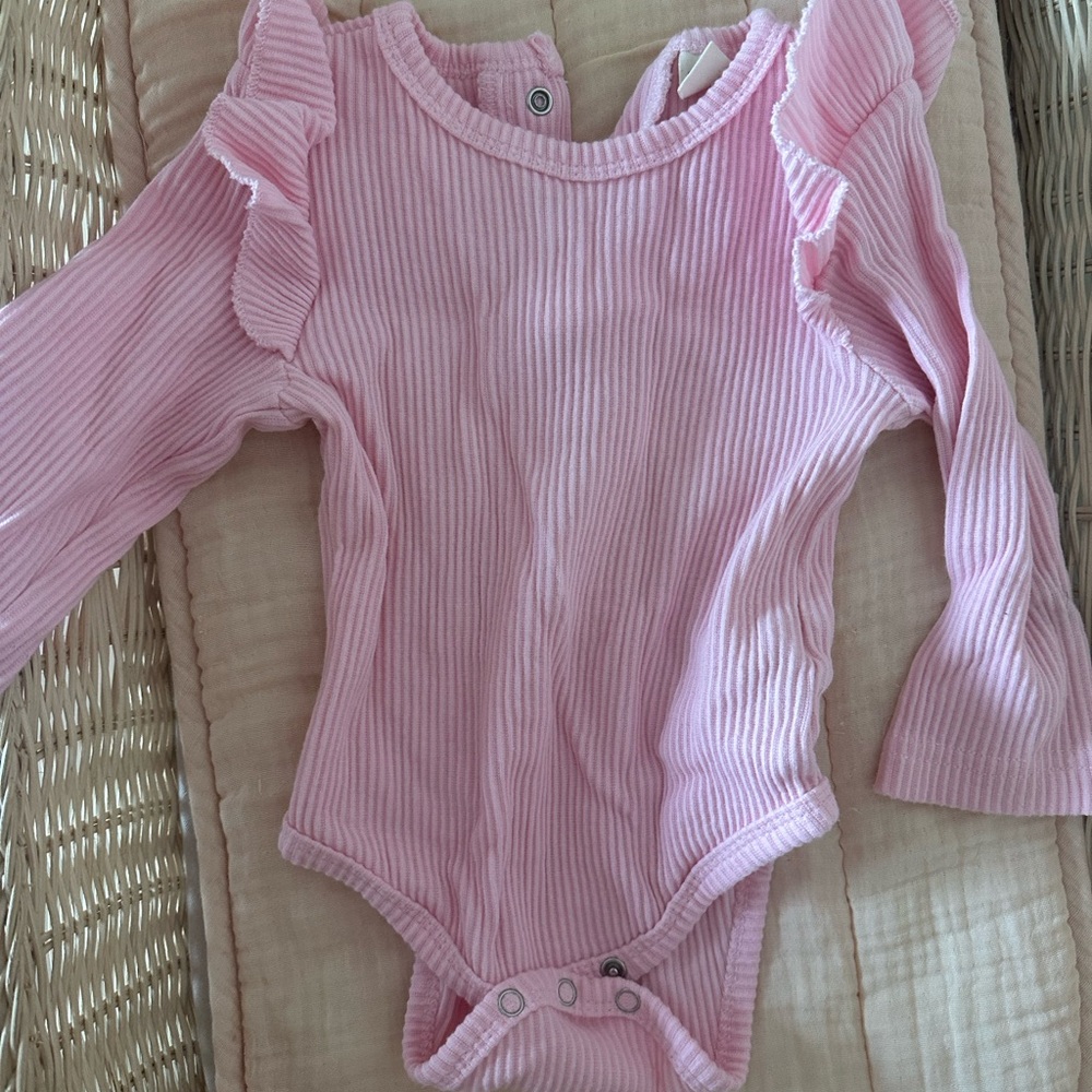 Lucky panda kids ribbed bodysuit